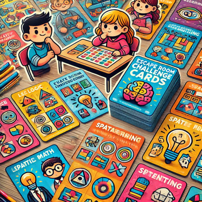 160 Tarjetas escape room/desafío cognitivo